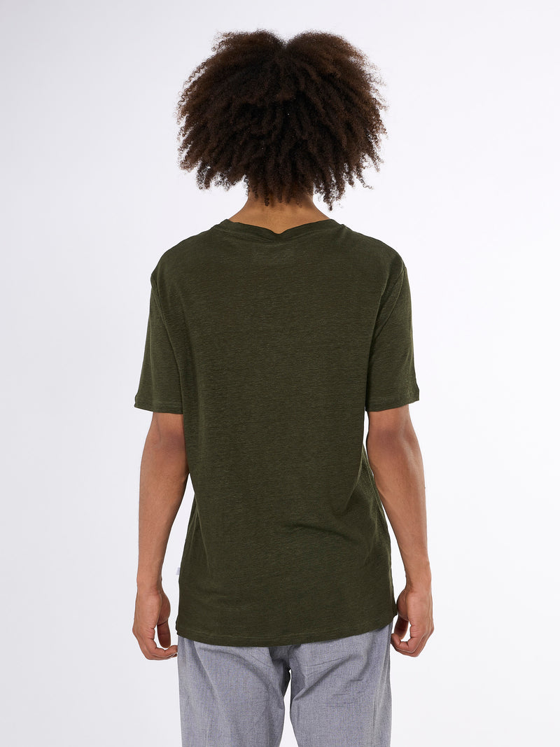 KnowledgeCotton Apparel - MEN Linen t-shirt T-shirts 1090 Forrest Night