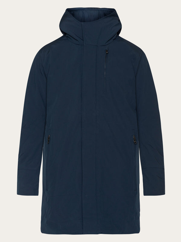 KnowledgeCotton Apparel - MEN Long soft shell jacket CLIMATE SHELL™ Jackets 1001 Total Eclipse