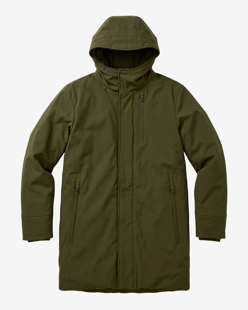 KnowledgeCotton Apparel - MEN Long soft shell jacket CLIMATE SHELL™ Jackets 1090 Forest Night