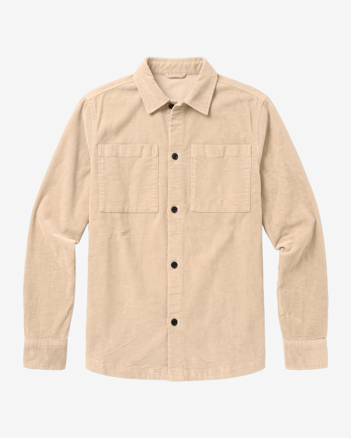 KnowledgeCotton Apparel - MEN Loose corduroy overshirt Overshirts 1228 Light feather gray