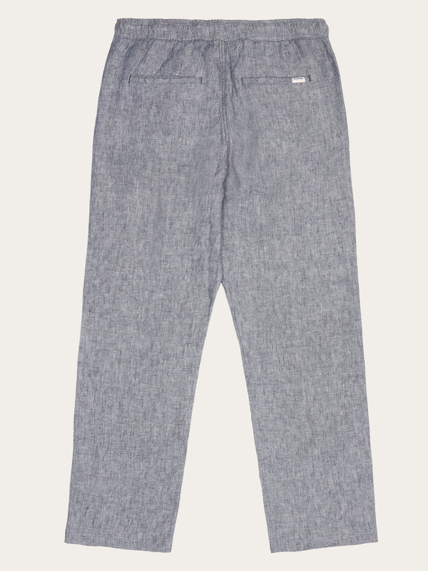 KnowledgeCotton Apparel - MEN Loose linen pant Pants 1226 Vintage Indigo