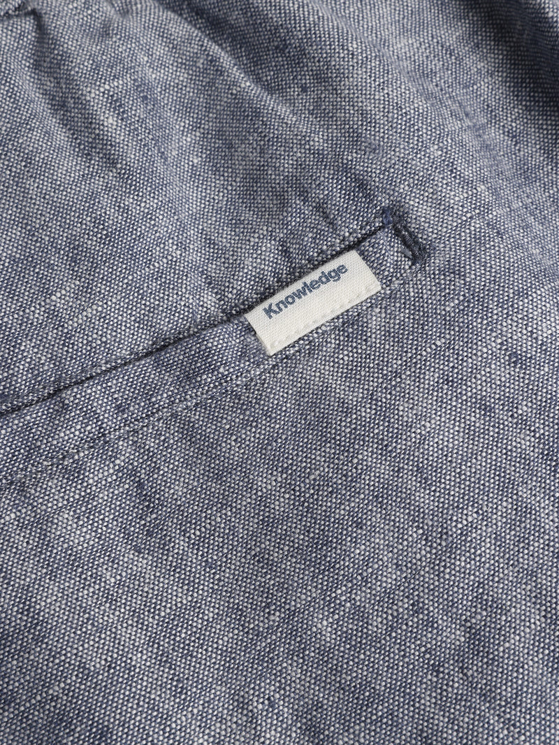 KnowledgeCotton Apparel - MEN Loose linen pant Pants 1226 Vintage Indigo