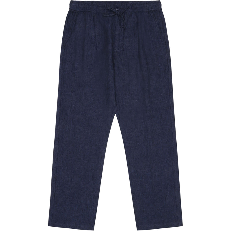 KnowledgeCotton Apparel - MEN Loose linen pant Pants 1450 Yarndyed - Total Eclipse