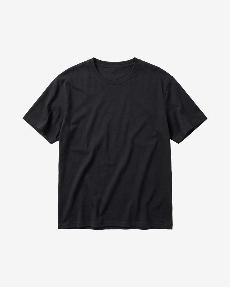 KnowledgeCotton Apparel - MEN Mercerized t-shirt T-shirts 1300 Black Jet