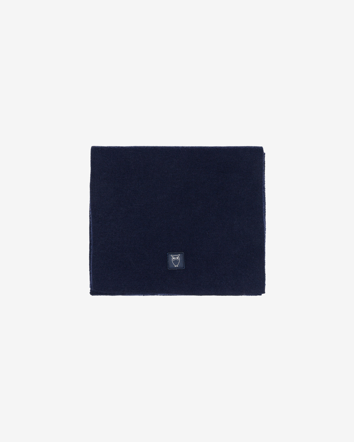 KnowledgeCotton Apparel - UNI Merino badge scarf Scarfs 1001 Total Eclipse