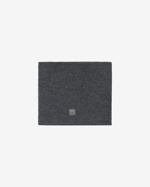 KnowledgeCotton Apparel - UNI Merino badge scarf Scarfs 1073 Dark Grey Melange