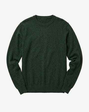 KnowledgeCotton Apparel - MEN Merino crew neck sweater Knits 1090 Forest Night