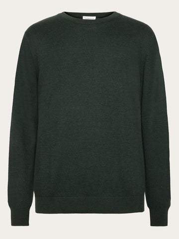 KnowledgeCotton Apparel - MEN Merino crew neck sweater Knits 1090 Forrest Night