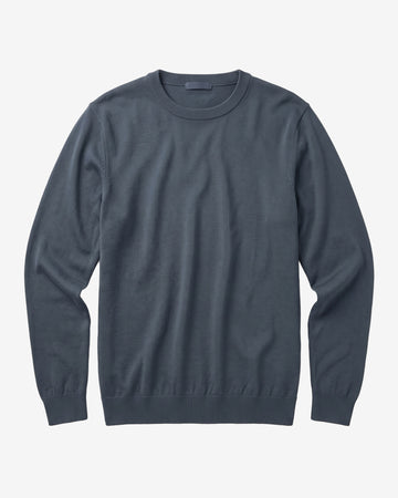 KnowledgeCotton Apparel - MEN Merino crew neck sweater Knits 1226 Vintage Indigo