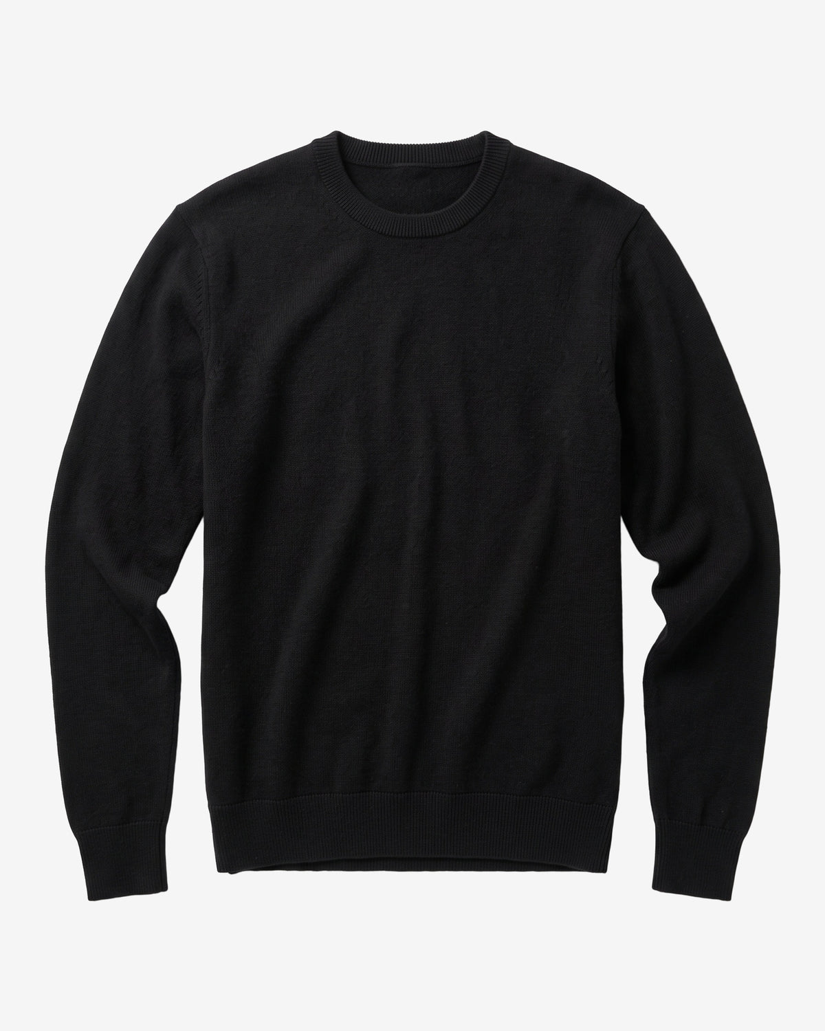 KnowledgeCotton Apparel - MEN Merino crew neck sweater Knits 1300 Black Jet