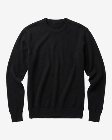 KnowledgeCotton Apparel - MEN Merino crew neck sweater Knits 1300 Black Jet