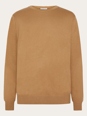 KnowledgeCotton Apparel - MEN Merino crew neck sweater Knits 1484 Apple Cinnamon