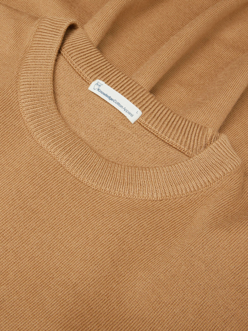 KnowledgeCotton Apparel - MEN Merino crew neck sweater Knits 1484 Apple Cinnamon