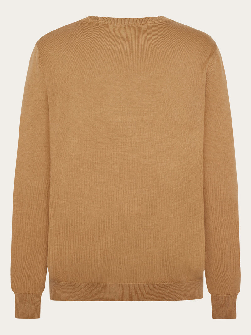 KnowledgeCotton Apparel - MEN Merino crew neck sweater Knits 1484 Apple Cinnamon