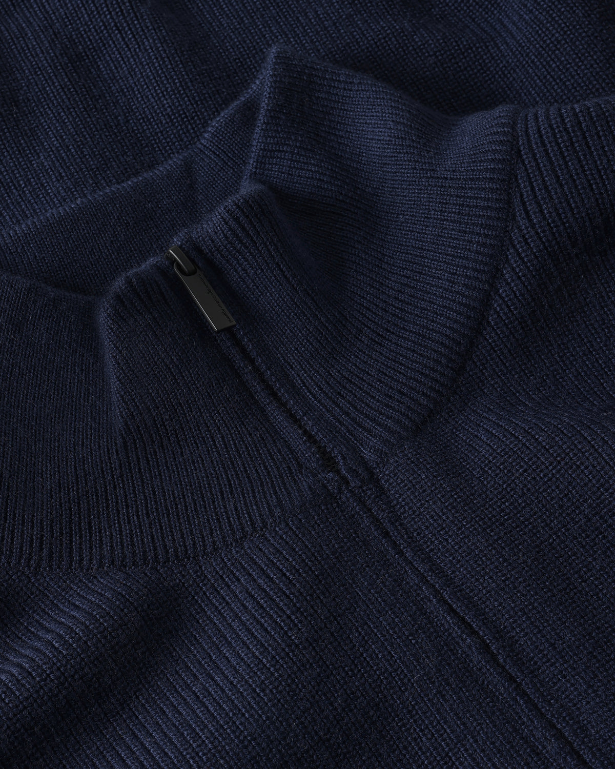KnowledgeCotton Apparel - MEN Merino full zip sweater Knits 1001 Total Eclipse