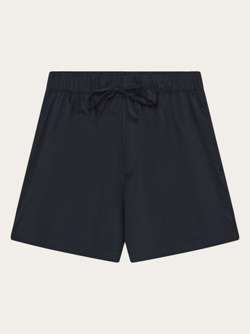 KnowledgeCotton Apparel - WMN Nova relaxed satin shorts Shorts 1300 Black Jet