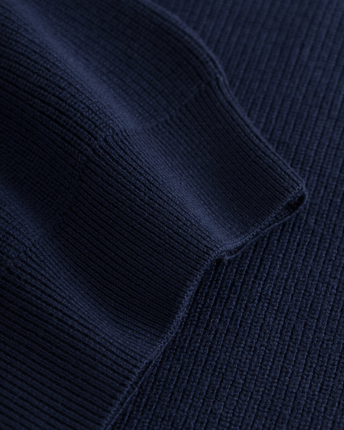 KnowledgeCotton Apparel - MEN O-neck merino wool rib knit Knits 1001 Total Eclipse