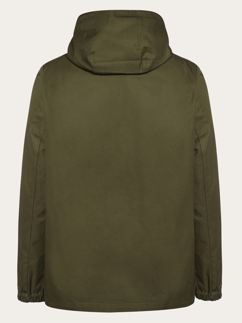 KnowledgeCotton Apparel - UNI Organic Cotton Canvas Anorak Jacket GOTS/Vegan Jackets 1068 Burned Olive