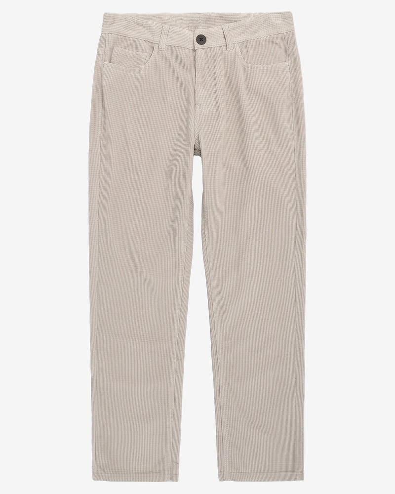 KnowledgeCotton Apparel - MEN Organic Cotton Chuck 5-pocket Corduroy Pants GOTS Pants 1228 Light feather gray