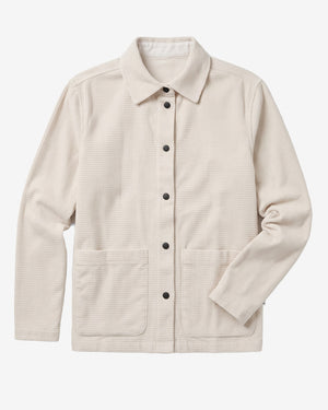 KnowledgeCotton Apparel - WMN Organic Cotton Corduroy Overshirt GOTS Overshirts 1387 Egret