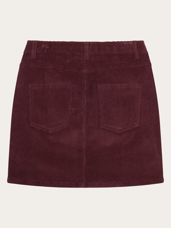 KnowledgeCotton Apparel - WMN Organic Cotton Corduroy skirt GOTS Skirts 1281 Fig