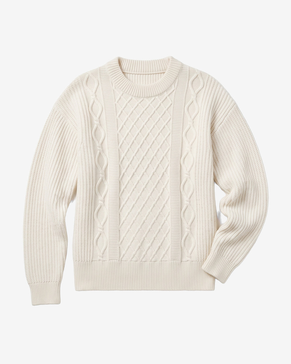 KnowledgeCotton Apparel - WMN Organic Cotton Crew Neck - Regenerative Organic Certified™ - GOTS/Vegan Knits 1387 Egret