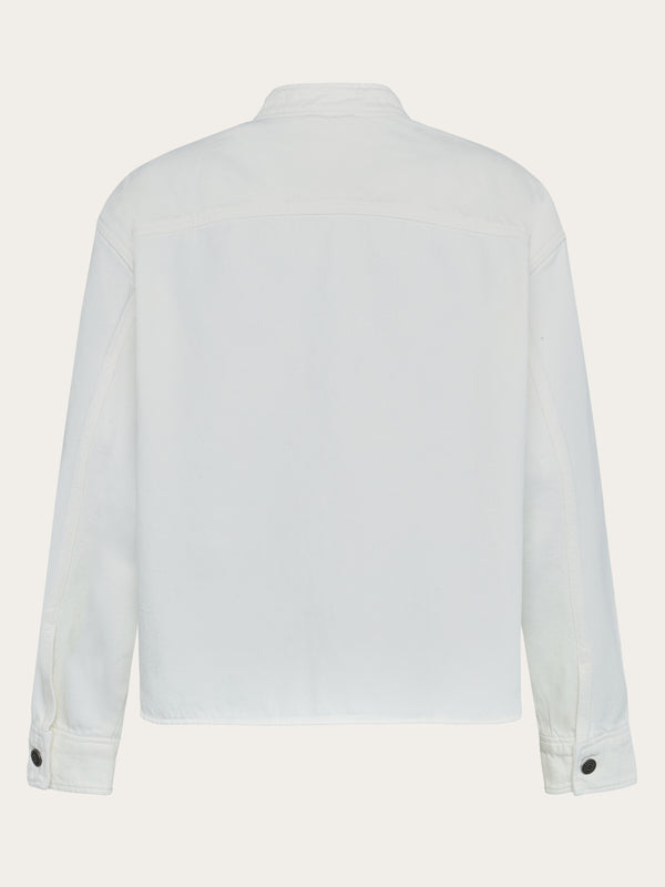 KnowledgeCotton Apparel - WMN Organic Cotton Twill Overshirt GOTS Overshirts 1387 Egret