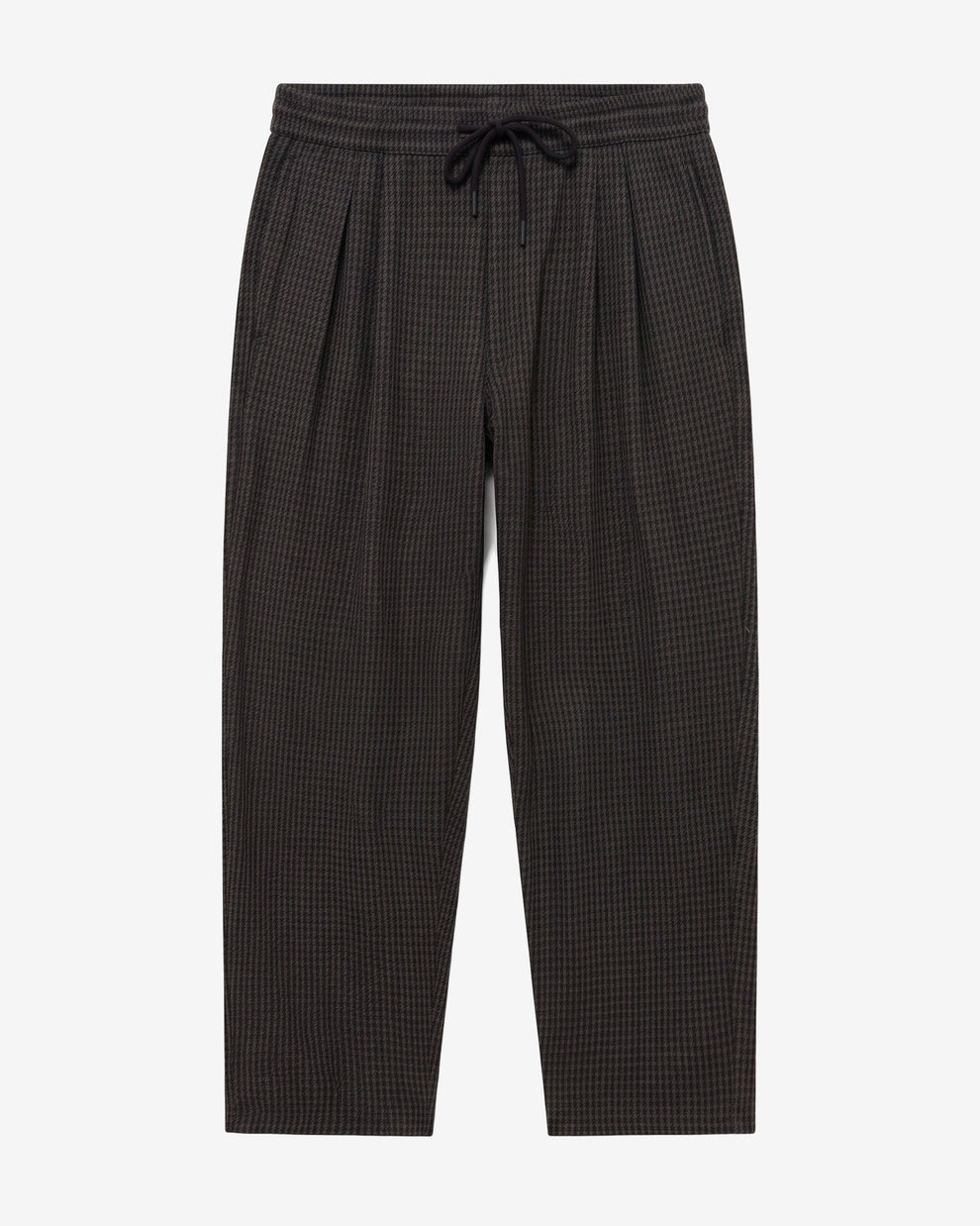KnowledgeCotton Apparel - MEN Ozone relaxed houndtooth pant Pants 7031 Grey check