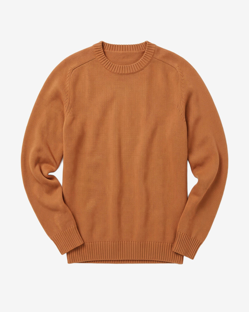 KnowledgeCotton Apparel - MEN Plain knitted crew neck Knits 1499 Lion