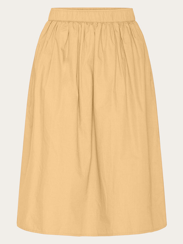 KnowledgeCotton Apparel - WMN Poplin elastic waist skirt Skirts 1352 Impala