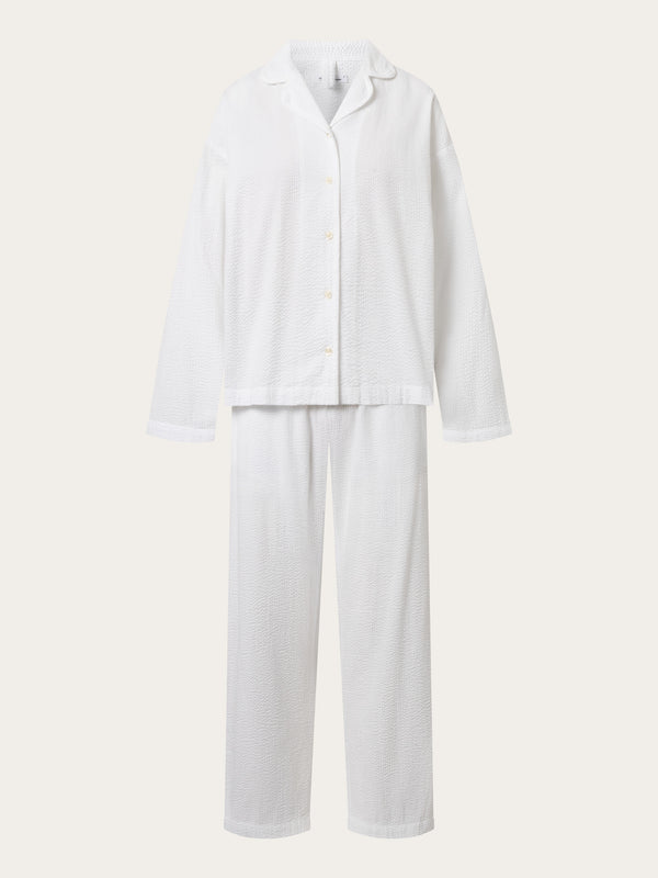 KnowledgeCotton Apparel - WMN Pyjamas set Homewear 1010 Bright White