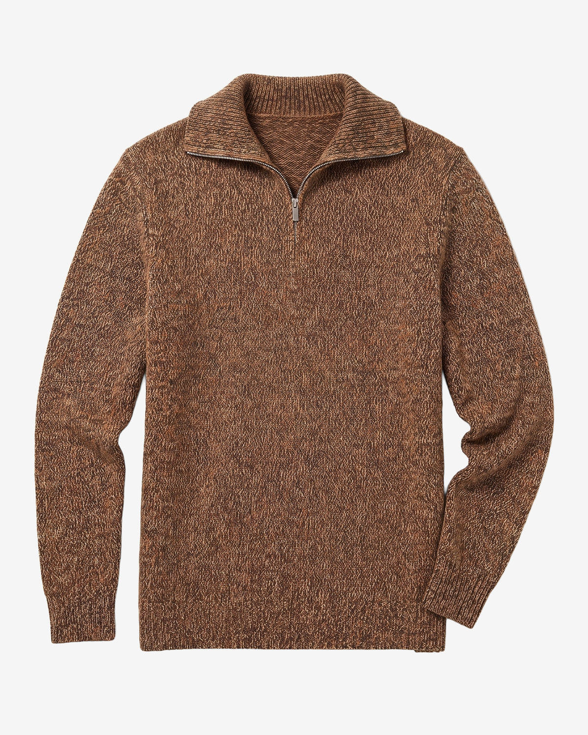 KnowledgeCotton Apparel - MEN Quater zip sweater Knits 5001 Green Multi