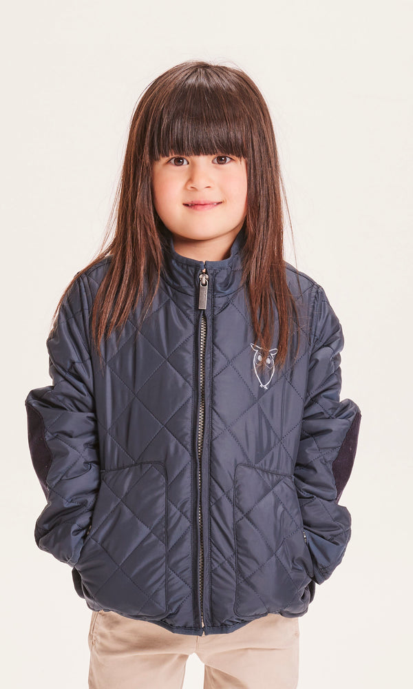 KnowledgeCotton Apparel - YOUNG REED quilted jacket Jackets 1001 Total Eclipse