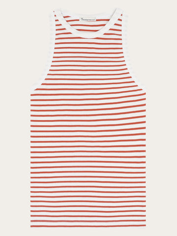 KnowledgeCotton Apparel - WMN Racer rib top T-shirts 8029 Orange