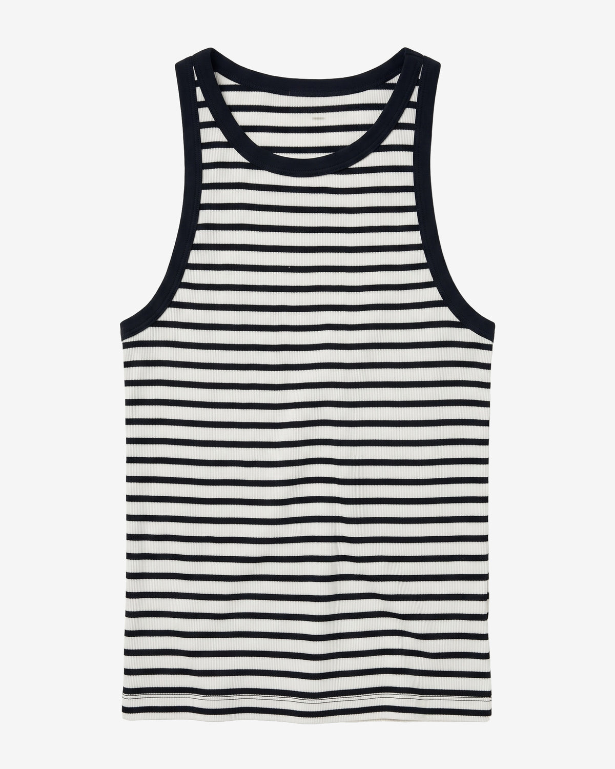 KnowledgeCotton Apparel - WMN Racer rib top T-shirts 8036 Navy