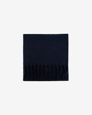 KnowledgeCotton Apparel - UNI Recycled fringe scarf Scarfs 1412 Night Sky