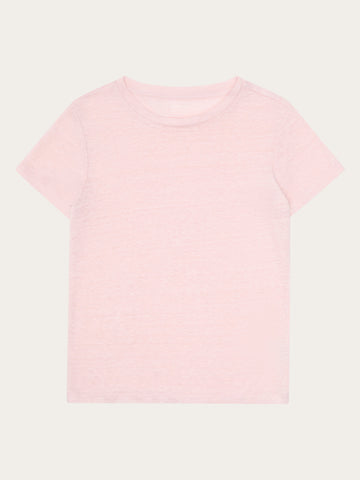 KnowledgeCotton Apparel - WMN Reg linen t-shirt T-shirts 1494 Pale Lilac