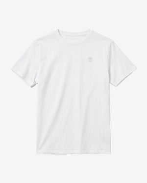 KnowledgeCotton Apparel - MEN Regular fit Badge t-shirt T-shirts 1010 Bright White