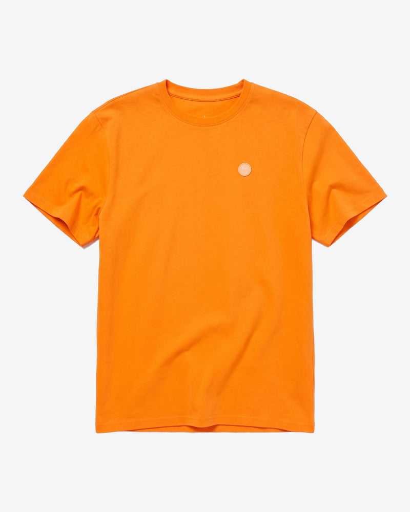KnowledgeCotton Apparel - MEN Regular fit Badge t-shirt T-shirts 1502 Golden Oak