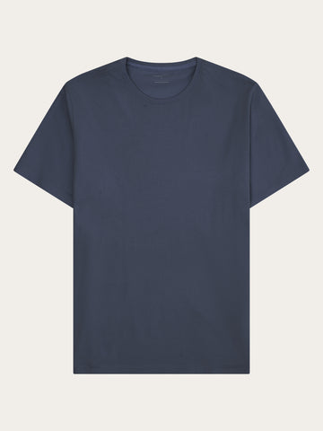 KnowledgeCotton Apparel - MEN Regular fit Basic tee T-shirts 1226 Vintage Indigo