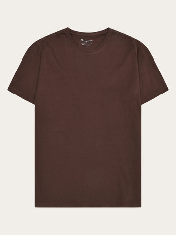 KnowledgeCotton Apparel - MEN Regular fit Basic tee T-shirts 1489 Shaved Chocolate