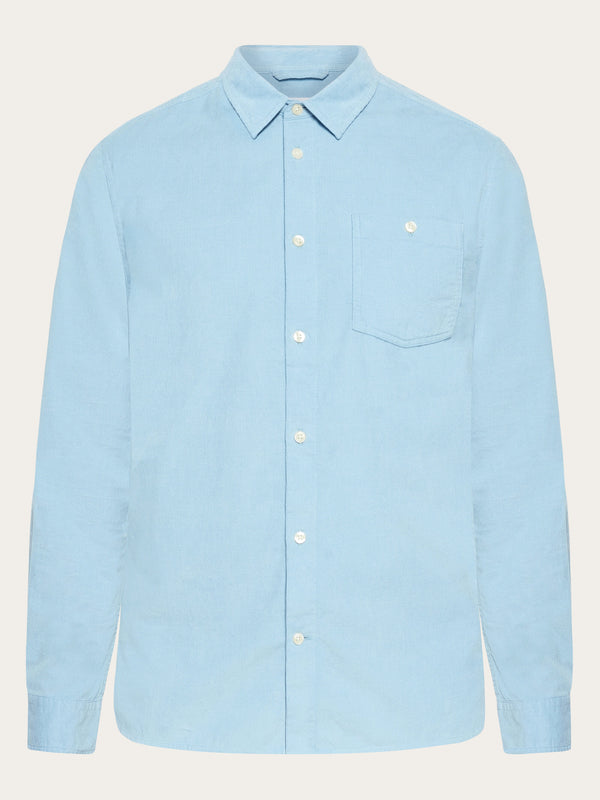KnowledgeCotton Apparel - MEN Regular fit corduroy shirt Shirts 1463 Glacier Lake