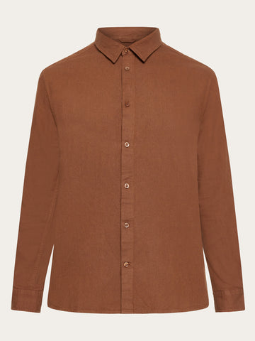 KnowledgeCotton Apparel - MEN Dune regular flannel shirt Shirts 1121 Dachshund