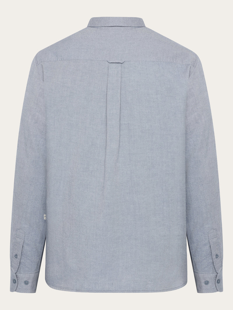 KnowledgeCotton Apparel - MEN Regular fit light twill shirt - GOTS/Vegan Shirts 1226 Vintage Indigo