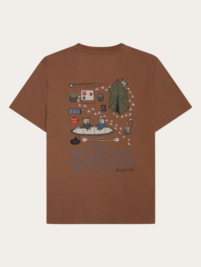 KnowledgeCotton Apparel - UNI Regular short sleeve heavy single jersey printed t-shirt GOTS/Vegan T-shirts 1019 Tuffet