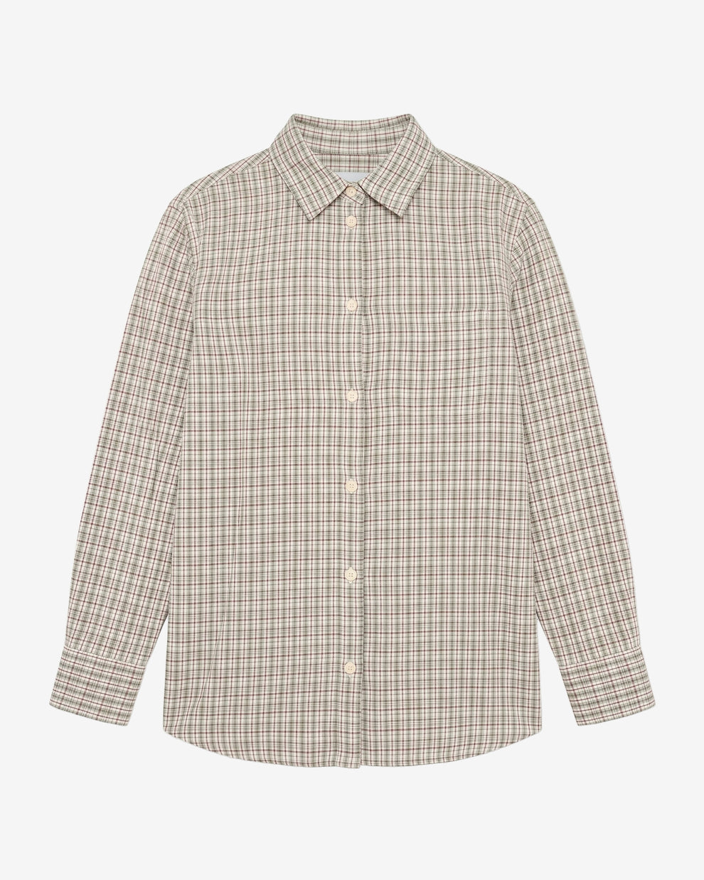 KnowledgeCotton Apparel - WMN Relaxed check shirt Shirts 7023 Green check
