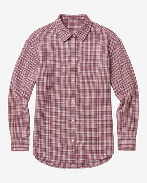 KnowledgeCotton Apparel - WMN Relaxed check shirt Shirts 7028 Pink check