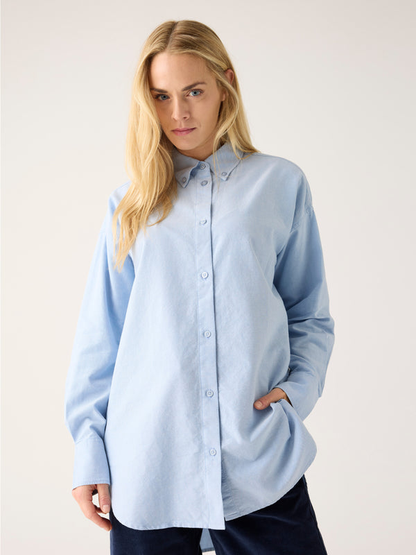 KnowledgeCotton Apparel - WMN Relaxed flannel shirt Shirts 1463 Glacier Lake