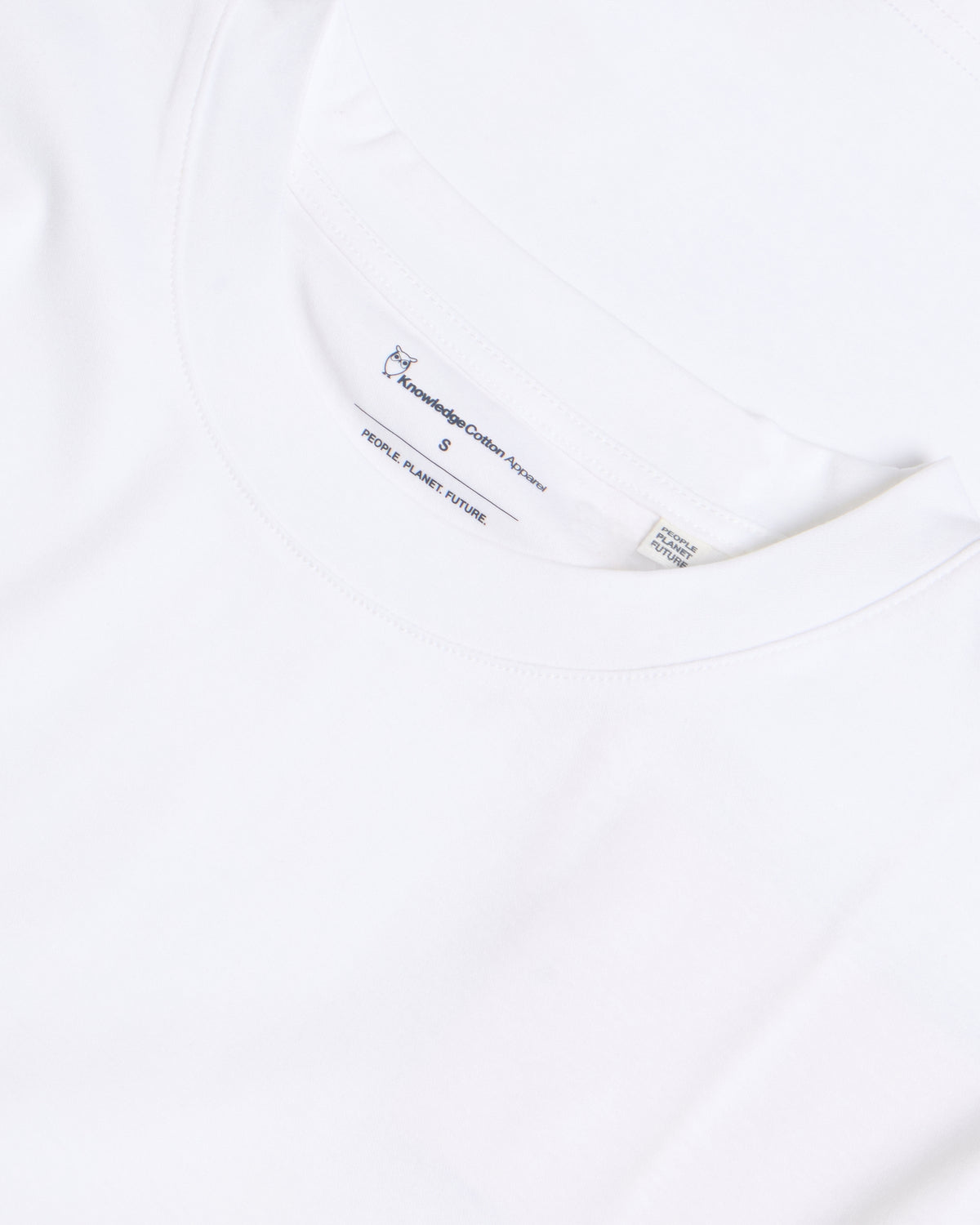KnowledgeCotton Apparel - WMN Relaxed mercerized t-shirt T-shirts 1010 Bright White