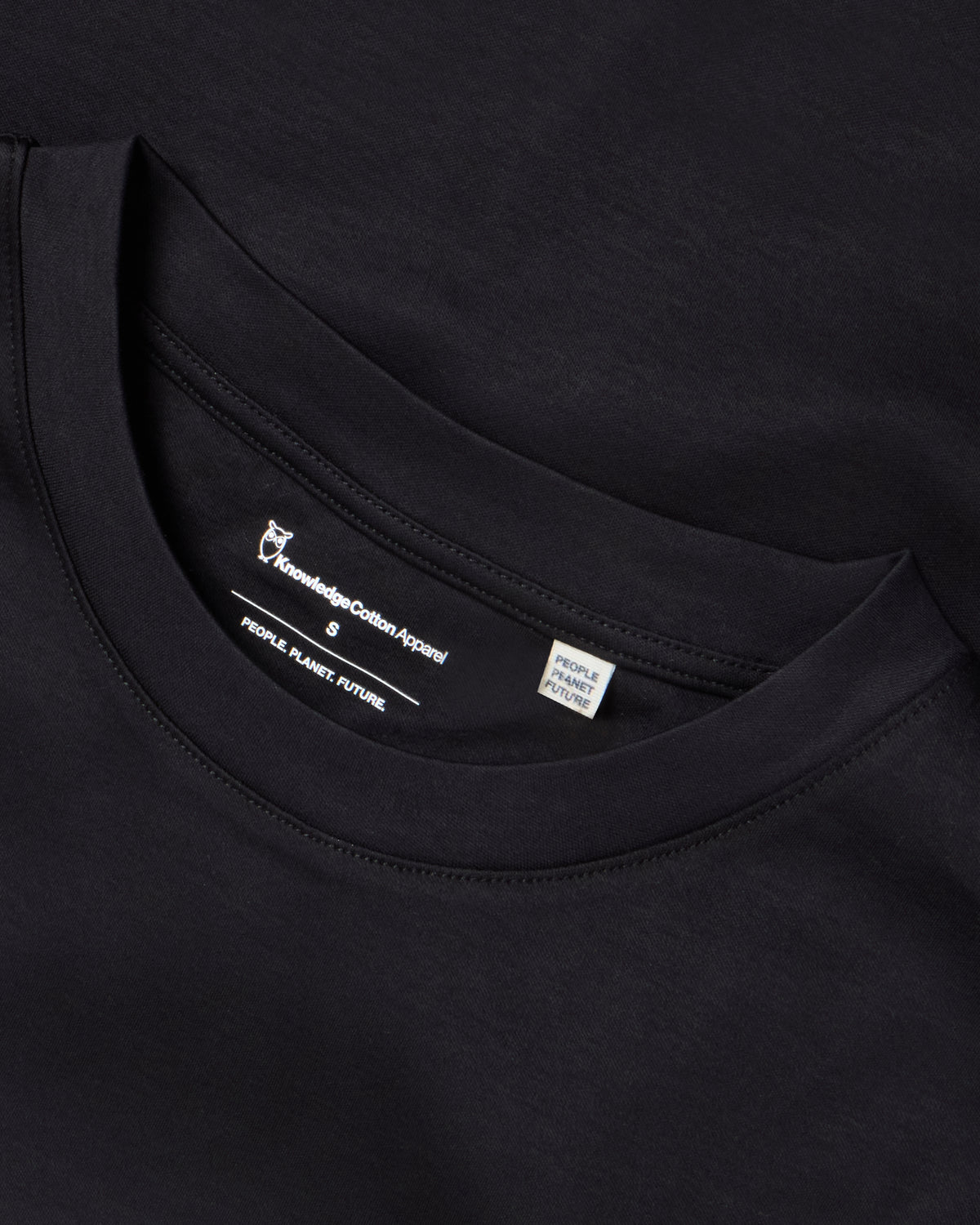 KnowledgeCotton Apparel - WMN Relaxed mercerized t-shirt T-shirts 1300 Black Jet